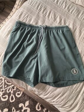 chubbies Teal Elastic-Waist Athletic Shorts with Drawstring